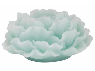 Kaars Flower Groen 12x12xh5,5cm 15h 210g