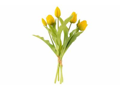 Boeket Tulips Geel 15x15xh32cm Kunststof 