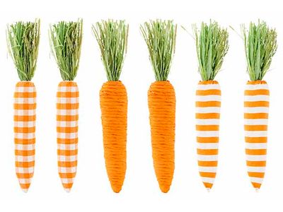 Wortel Set6 Oranje 2x2xh20cm Textiel 