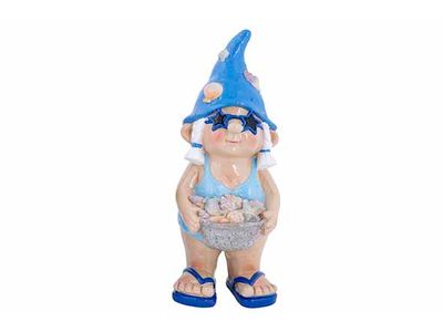 Kabouter 2ass Blauw 12,5x8,5xh21,5cm Res In