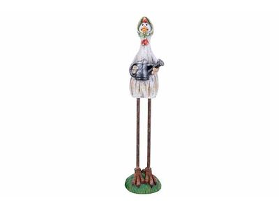 Kip Standing On Leggs 2ass Beige 9,5x11x H40,5cm Resin