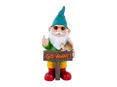 Kabouter Go Away Multikleur 18x16xh41cm Resin
