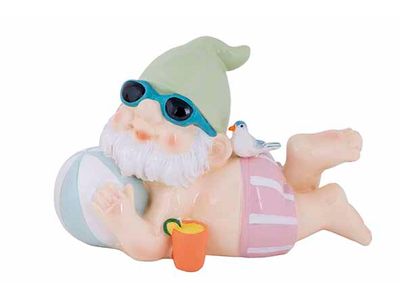 Kabouter Lying Pastels 2ass Multikleur 2 2x12xh18,5cm Resin