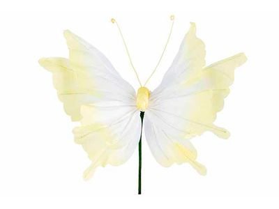 Vlinder Pick Geel 26x20xh18cm Papier 