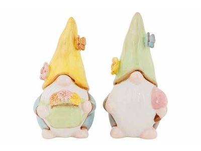 Kabouter Pastel 2ass Multikleur 6,7x6,2  H13cm Keramiek