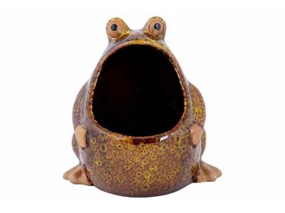 Kikker Open Mouth Groen 12x9,5xh12,5cm R Ond Keramiek