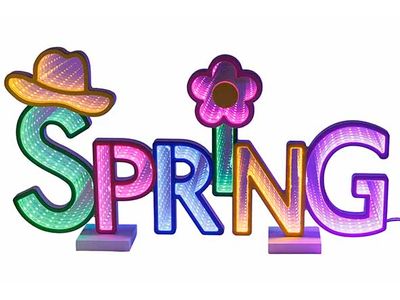 Ledlicht Infinity Spring Usb Multikleur 43x5xh22cm Acryl