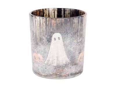 Theelichthouder Host Pumpkin Zwart 7,3x7 ,3xh8cm Rond Glas