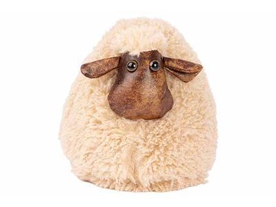 Deurstop Sheep Beige 21x19xh19cm Textiel 