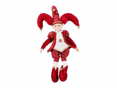 Hanger Elf Deluxe Bordeaux Goud 25x10xh4 0cm Textiel