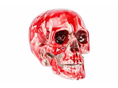 Doodskop Bloody Rood 12x9xh10cm Kunststo F