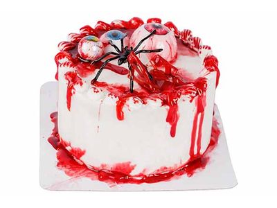 Oogballen Bloody Cake Rood 12x12xh8cm Ku Nststof