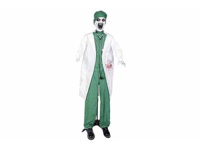 Skelet Animated Docter Groen Wit  140x18 Xh180cm Textiel Excl 3 Aa Batt