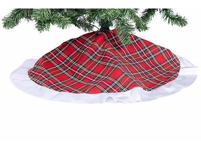 Boomkleed Checkers Rood D90cm Rond Texti El