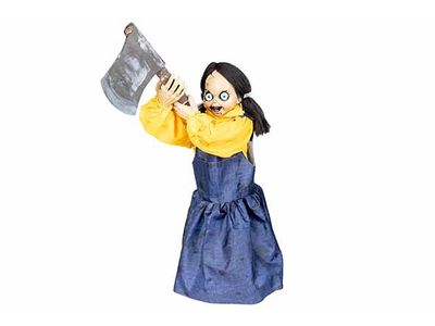 Pop Moving Axe Animation Zwart 60x27xh75 Cm Textiel Excl 2 Aa Batt