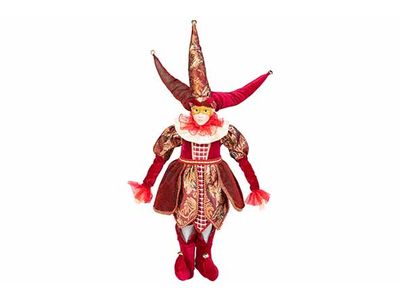 Figuur Elf Deluxe Bordeaux Goud 50x30xh8 0cm Textiel