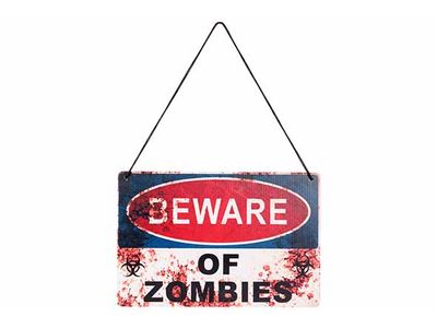 Hanger Beware Of Zombies 29xh19cm Kunsts Tof