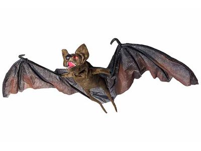 Vleermuis Animation Zwart 90x40xh8cm Tex Tiel Excl 3 Aa Batt