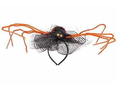 Diadeem Spider Zwart Oranje 81x11xh20c M Textiel