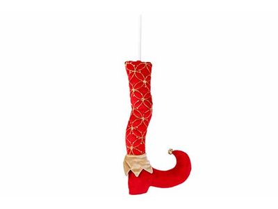 Figuur Elf Legg Rood Wit 20x7xh55cm Text Iel