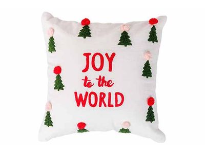 Kussen Joy The World Wit 40x10xh40cm Kat Oen