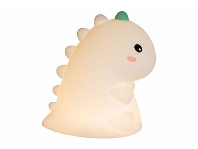 Lamp Diinosaur 7 Colors Usb Wit 14x11xh9 Cm Silicone Tapping Sensor Timer 3 Leve