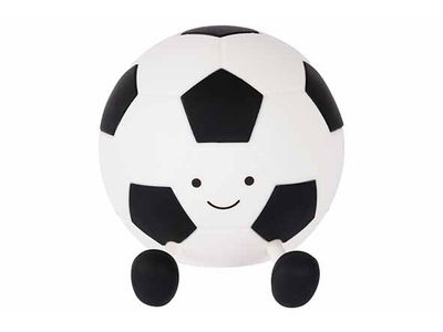 Lamp Football 7 Colors Usb Wit Zwart 12x 14xh10cm Silicone Tapping Sensor Timer