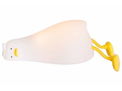 Lamp Duck 7 Colors Usb Wit 21x10xh6cm Si Licone Tapping Sensor Timer 3 Leve