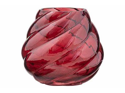 Vaas Liora Transparent Bordeaux 20x20xh1 8cm Glas