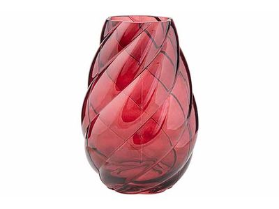 Vaas Liora Transparent Bordeaux 18x18xh2 6,5cm Glas