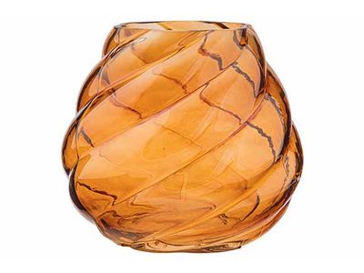 Vaas Liora Transparent Amber 20x20xh18cm  Glas