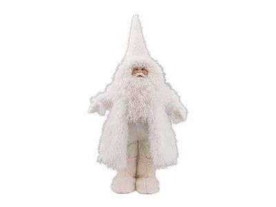 Santa Fur Wit 24x18xh59cm Textiel 