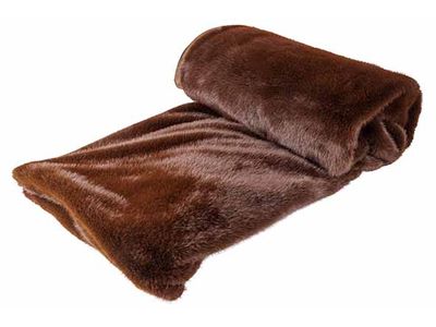 Plaid Furora Bruin 140xh170cm Polyester 