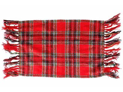 Placemat Squares Rood 33x48cm Katoen 