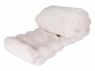 Plaid Faux Rabbit Fur Creme 130xh150cm P Olyester