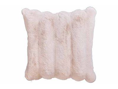 Kussen Faux Rabbit Fur Beige 45xh45cm Po Lyester
