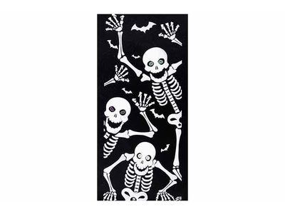 Deurhanger Skeletons Zwart Wit 76xh183cm  Kunststof