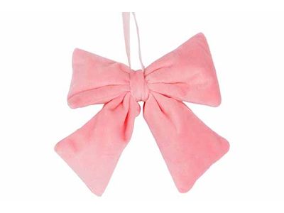 Hanger Strik Roze 15x4xh18cm Fluweel 