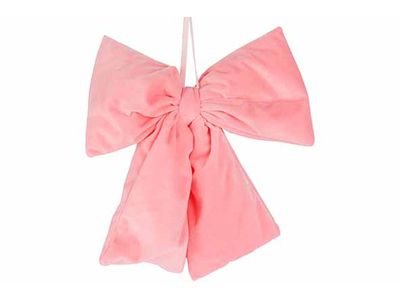 Hanger Strik Roze 30x4xh38cm Fluweel 