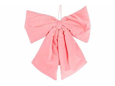 Hanger Strik Roze 42x8xh40cm Fluweel 