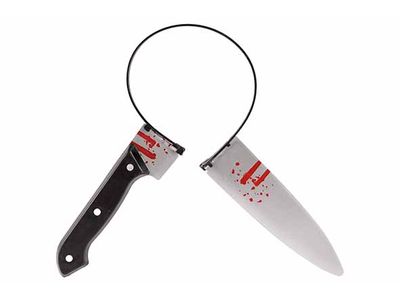 Diadeem Knife Zwart 28cm Kunststof 