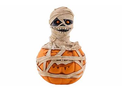 Mummie In Pumpkin Oranje 10,3x9,8xh16cm Resin