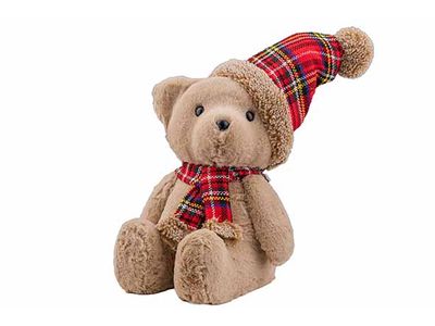 Beer Squares Rood 17x16xh24cm Textiel 