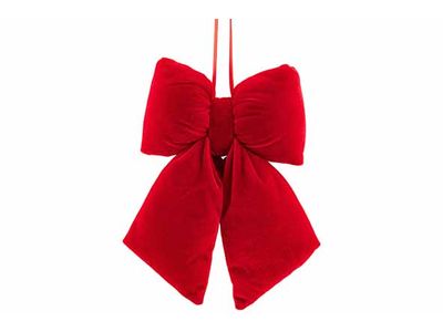 Hanger Strik Rood 21x6,5xh29cm Fluweel 