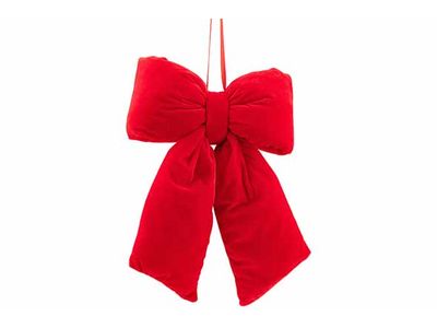 Hanger Strik Rood 36x7xh28cm Fluweel 