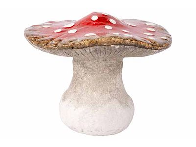 Paddenstoel Rood Wit 15x15xh13cm Keramie K
