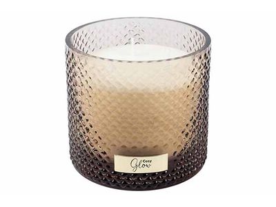 Geurkaars 600g Pure Amber Transparant 12 X12xh11cm Glas 120h