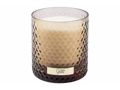 Geurkaars 260g Pure Amber Transparant 8, 5x8,5xh9,5cm Glas 50h