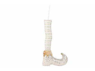 Figuur Elf Legg Wit Goud 20x7xh55cm Text Iel