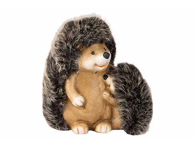 Egel X2 Hairy Bruin 14x11xh15cm Keramiek 